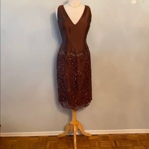 Social Occasion by Mon Cheri, Cocoa color, Size 12